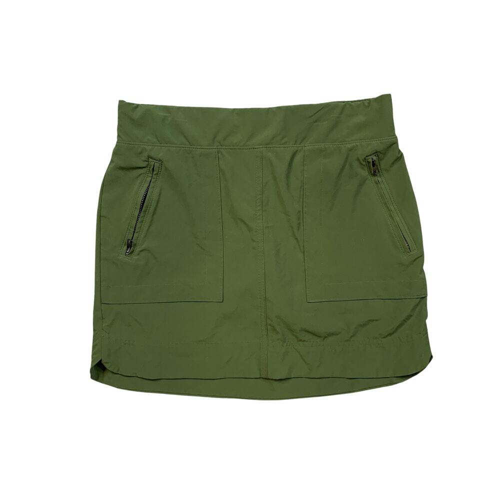 Athleta Skort Women 8 Moss Chelsea Cargo Built In Inner Shorts Elastic Waistband